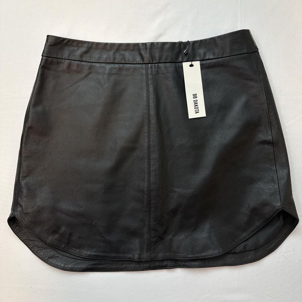 BBDakota Women's Black Leather Mini Skirt NWT